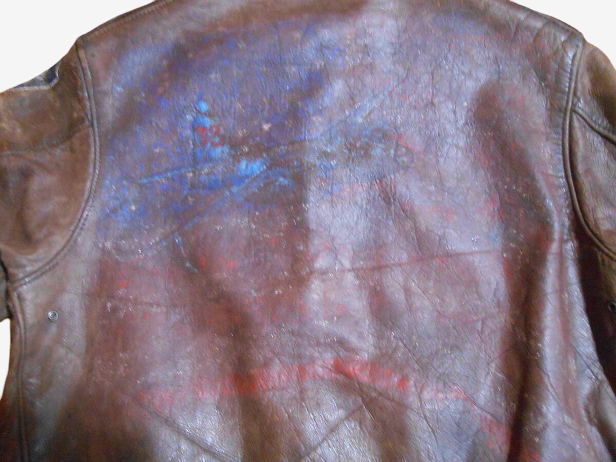 WW2 Aero A2 Flight Jacket B26 Marauder Bombardier Painted 9th Air Force Vintage USAAF Leather Jacket Rare