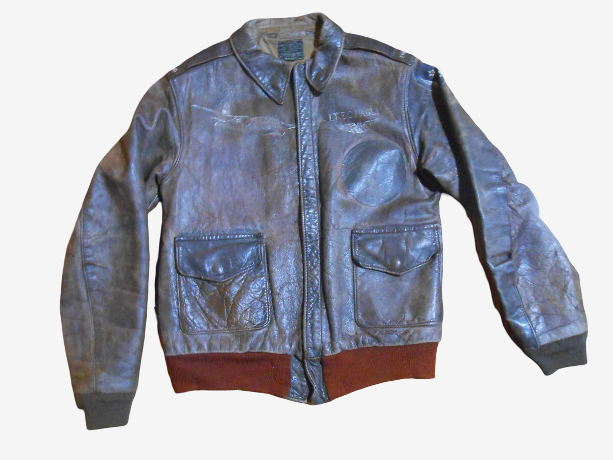 WW2 Aero A2 Flight Jacket B26 Marauder Bombardier Painted 9th Air Force Vintage USAAF Leather Jacket Rare