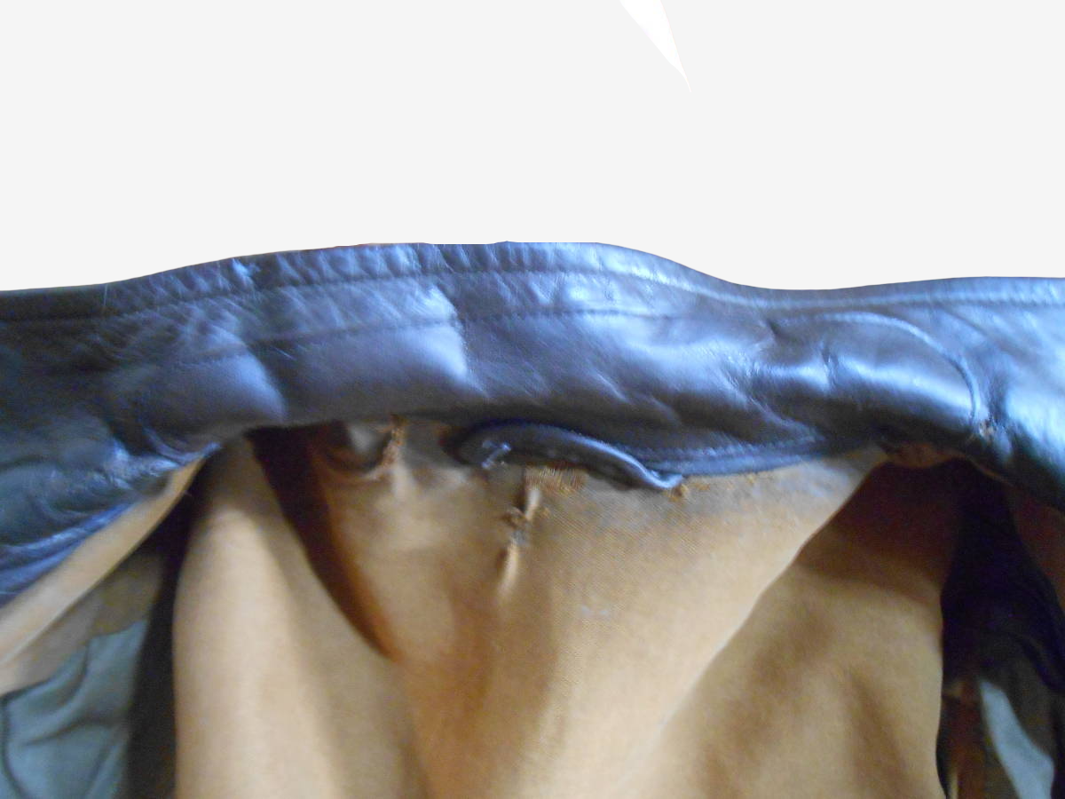 WW2 WWII German Luftwaffe Attributed Leather Flight Jacket Private Purchase Brown Zip Front Aviation Jacket Rare