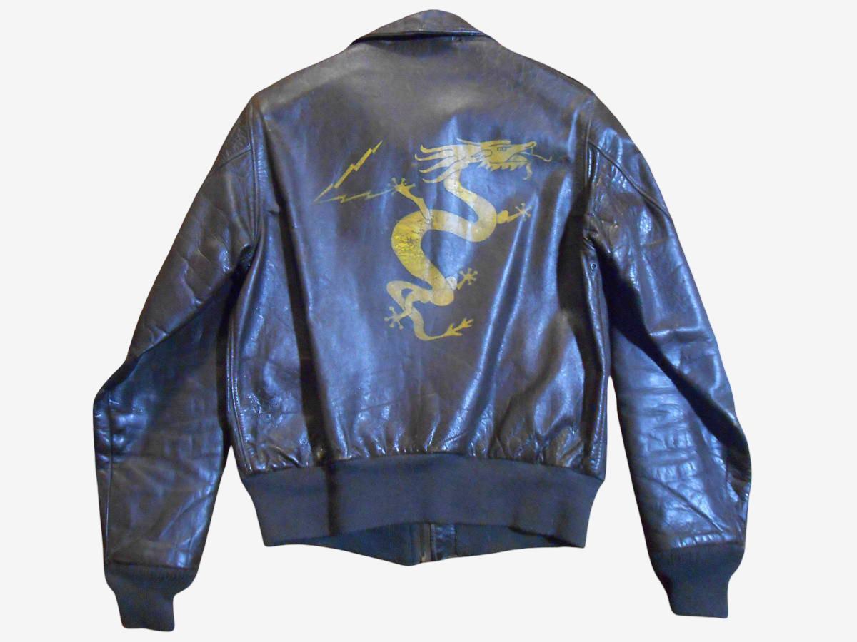 WWII A-2 Flight Jacket Dragon Back Paint CBI Recon Squadron 1756 Type CONMAR Rare USAAF Leather Jacket