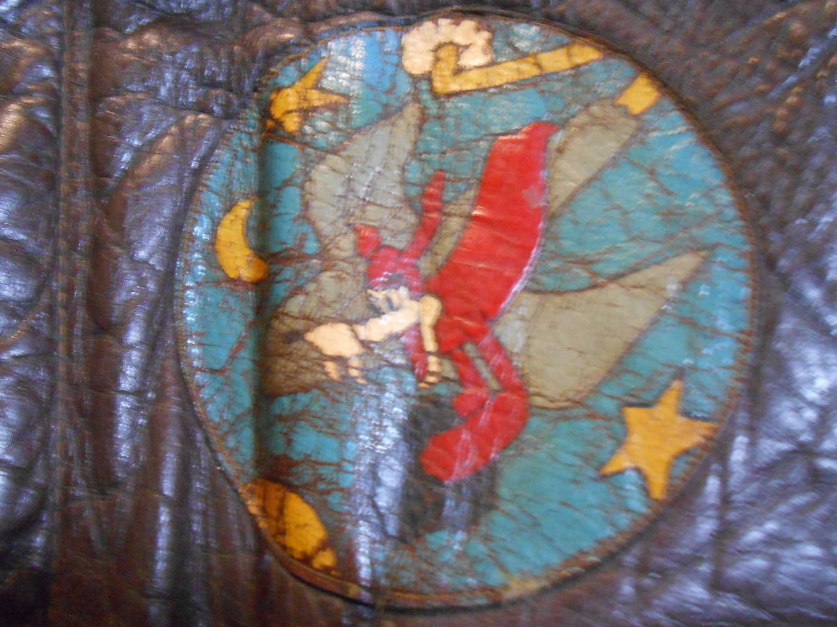 WWII A-2 Flight Jacket Dragon Back Paint CBI Recon Squadron 1756 Type CONMAR Rare USAAF Leather Jacket