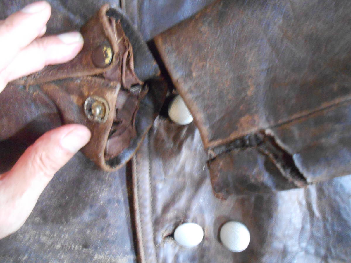 WWII German Luftwaffe Leather Flight Jacket Private Purchase Aviator Coat Kid Leather Vintage
