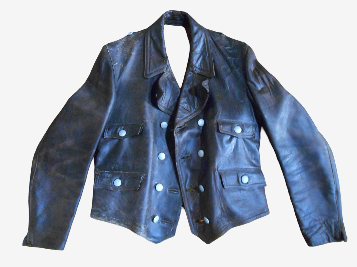 WWII German Luftwaffe Leather Flight Jacket Private Purchase Aviator Coat Kid Leather Vintage