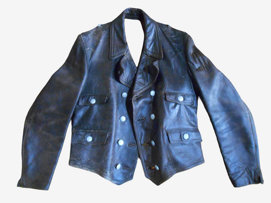 WWII German Luftwaffe Leather Flight Jacket Private Purchase Aviator Coat Kid Leather Vintage