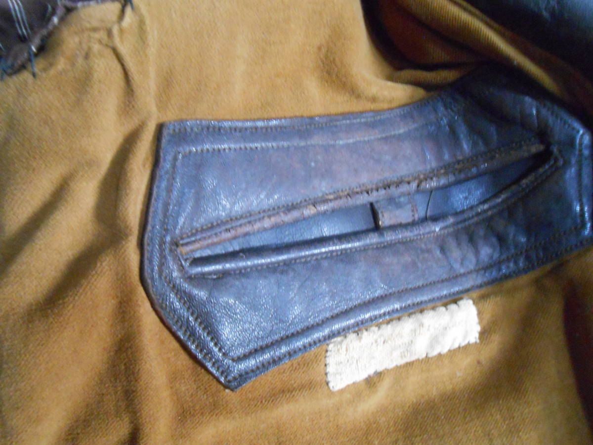 WWII German Luftwaffe Leather Flight Jacket Private Purchase Aviator Coat Kid Leather Vintage