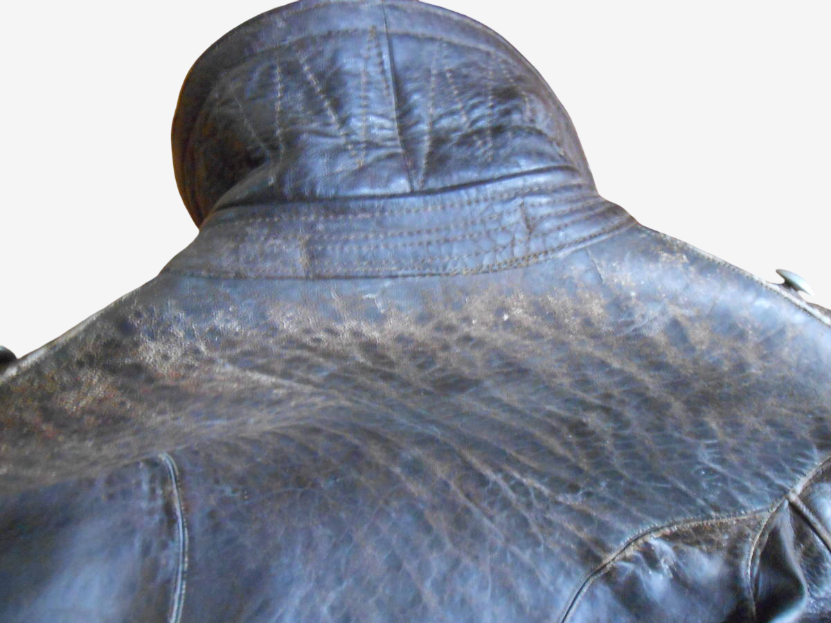 WWII German Luftwaffe Leather Flight Jacket Private Purchase Aviator Coat Kid Leather Vintage