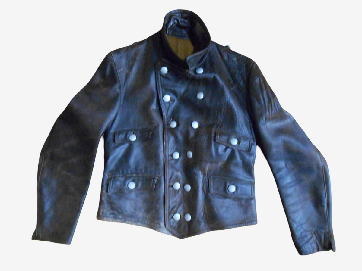 WWII German Luftwaffe Leather Flight Jacket Private Purchase Aviator Coat Kid Leather Vintage