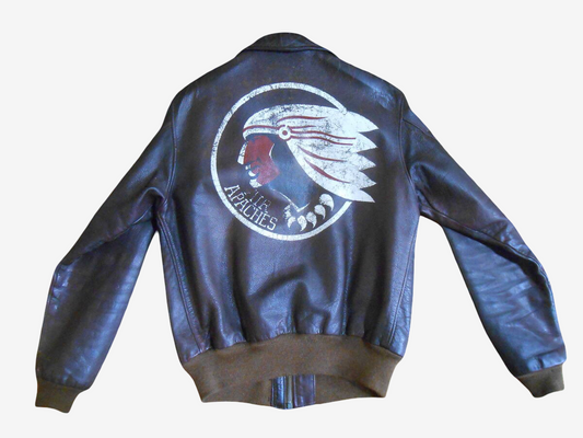 WWII USAAF A-2 Flight Jacket 5th Air Force 345th Bomb Group Air Apaches Named Hand Painted Back Rare Pacific Theater
