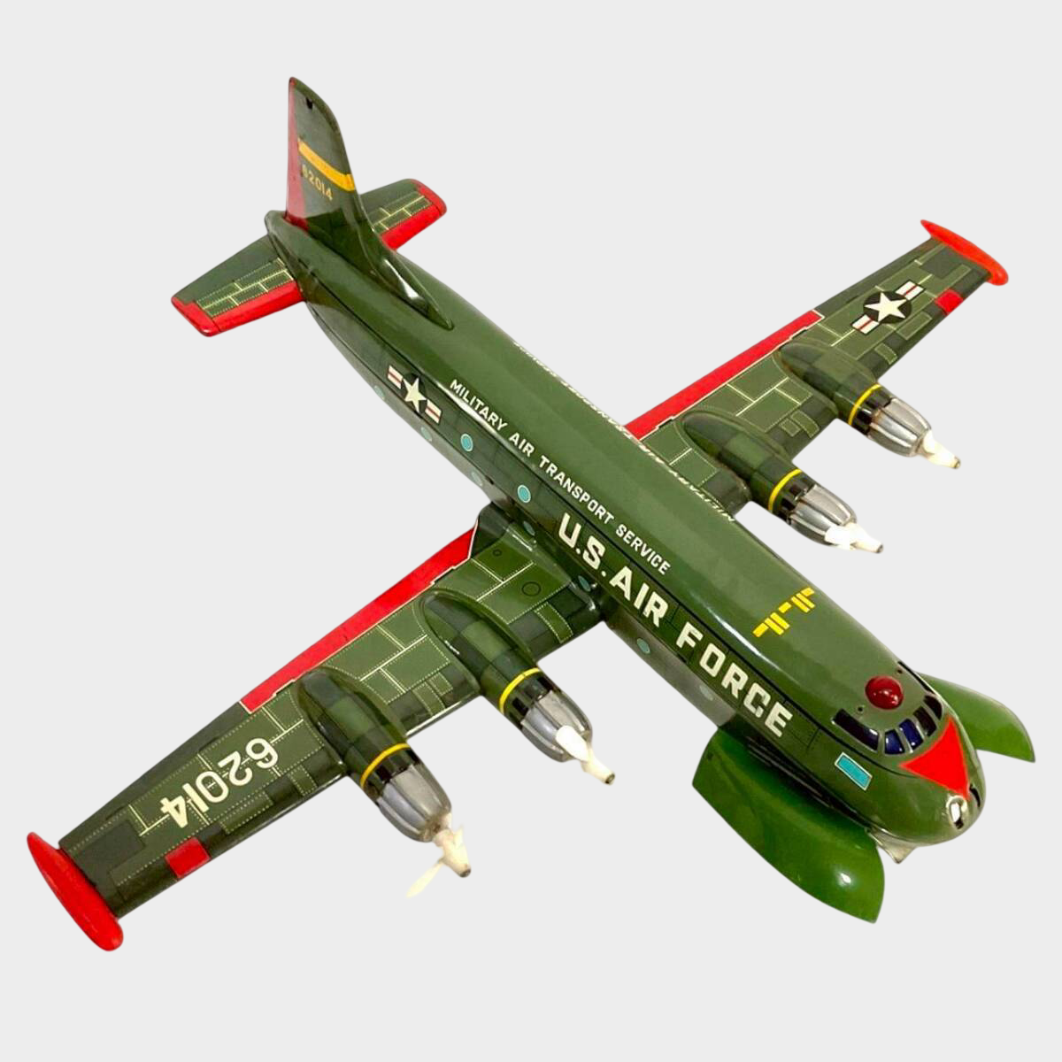 Yonezawa Toy Large MATS U.S. Air Force Transport Plane | 1960s Battery Operated Tin Aircraft, Showa Era