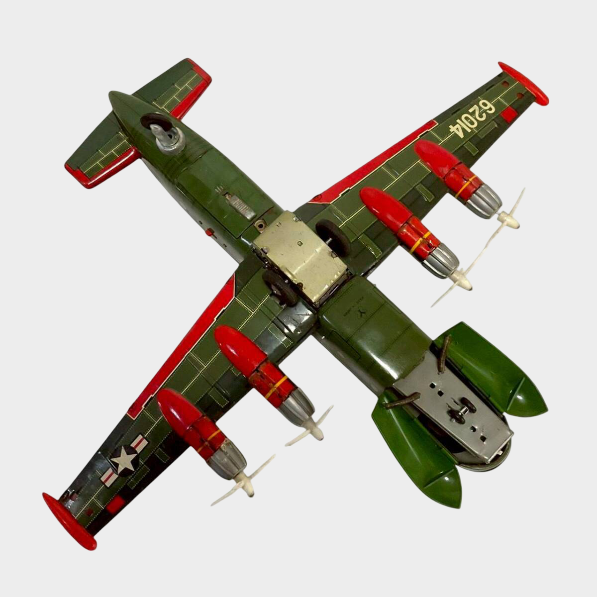 Yonezawa Toy Large MATS U.S. Air Force Transport Plane | 1960s Battery Operated Tin Aircraft, Showa Era