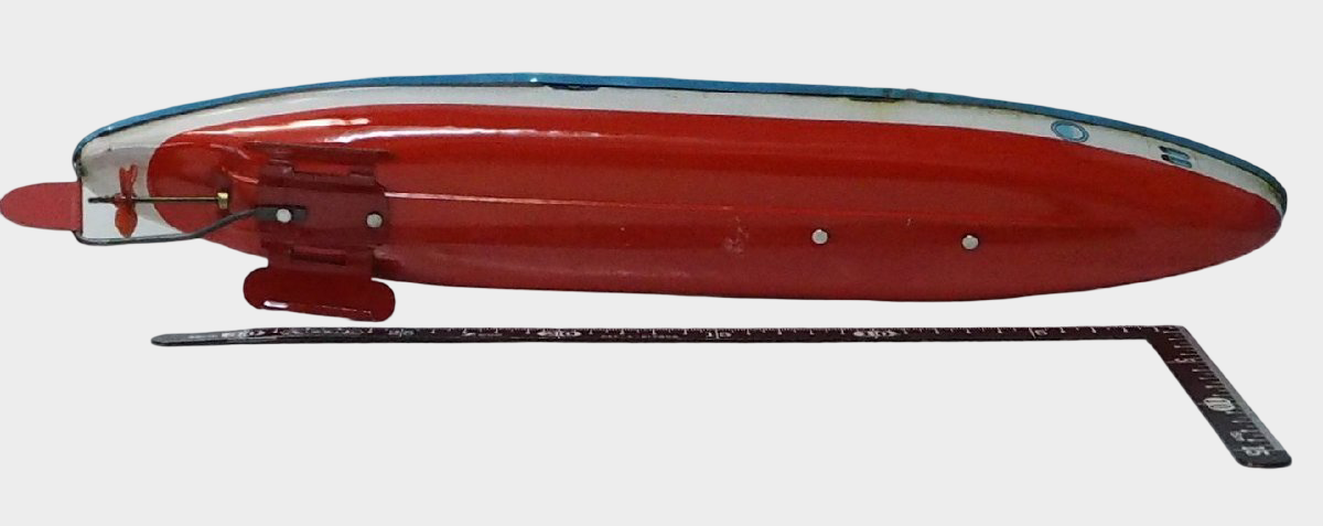 Rare Yonezawa NK-14 Osper Submarine Tin Toy | Large Showa Japanese Friction Boat Vintage