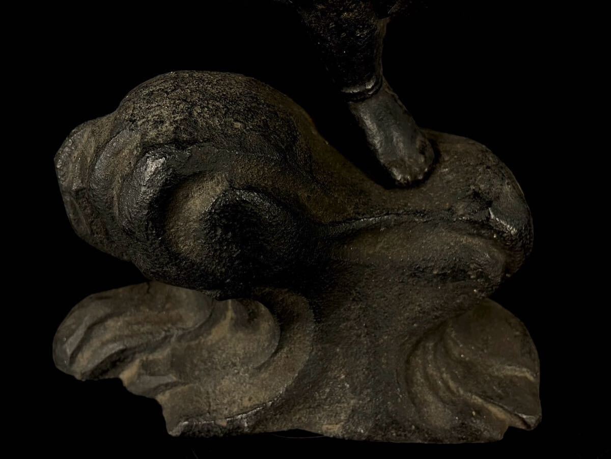 Zao Gongen (Probable) Mini Zushi Shrine Cabinet — Fierce Shugendo Mountain Guardian Icon, Edo‑period Style Votive Figure, 42cm Cabinet