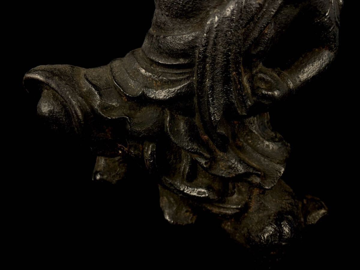 Zao Gongen (Probable) Mini Zushi Shrine Cabinet — Fierce Shugendo Mountain Guardian Icon, Edo‑period Style Votive Figure, 42cm Cabinet