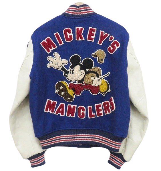 The Real McCoy’s × Disney Mickey Mouse Full Decoration Leather Sleeve Stadium Jacket Limited 300 (Size M)