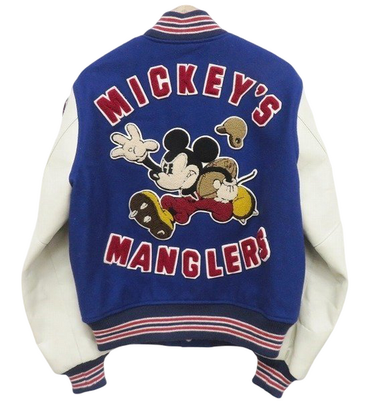 The Real McCoy’s × Disney Mickey Mouse Full Decoration Leather Sleeve Stadium Jacket Limited 300 (Size M)