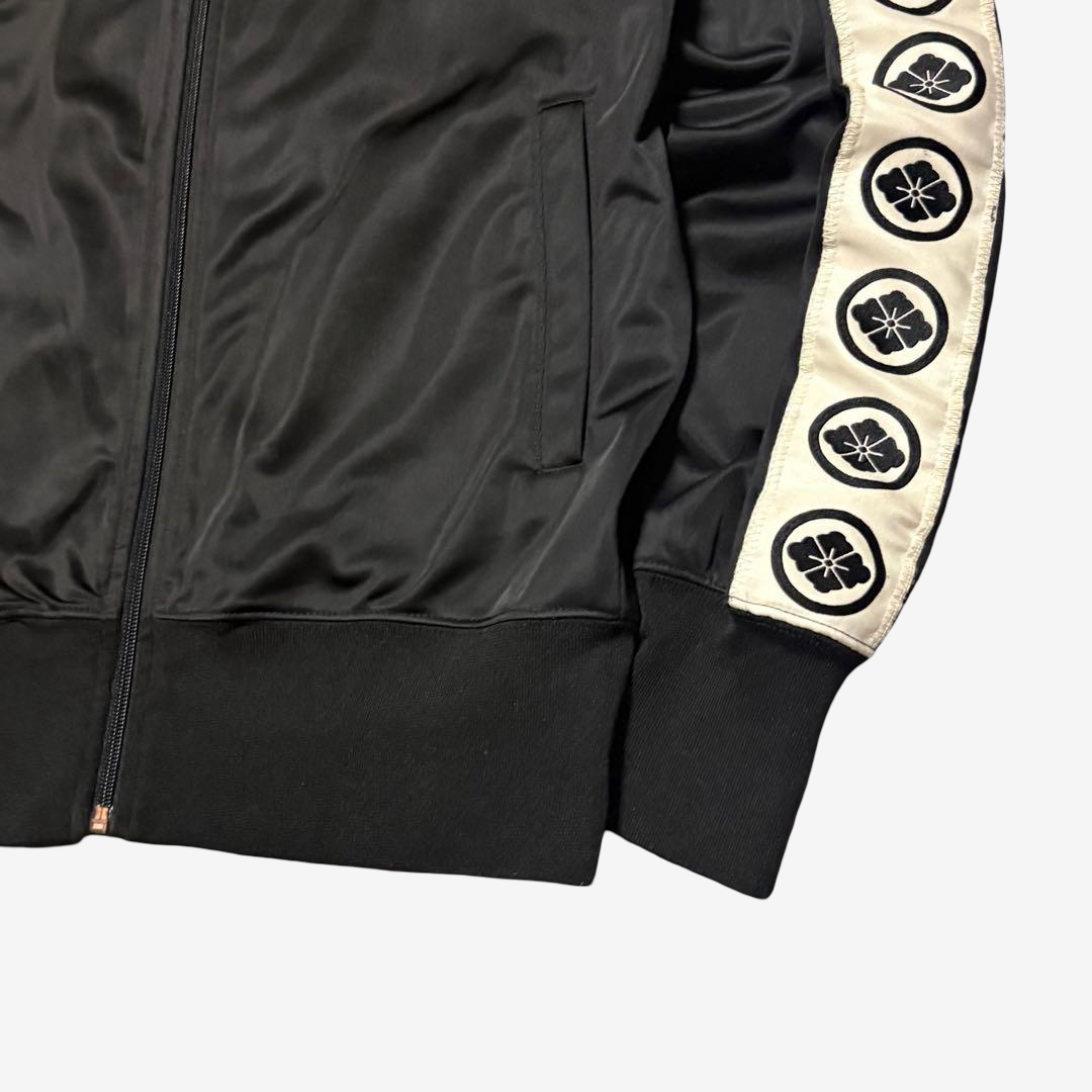 EVISU YAMANE Ebisu Osaka Japan Kamon Track Jacket Black Gold Embroidery Size M | Rare Japanese Streetwear
