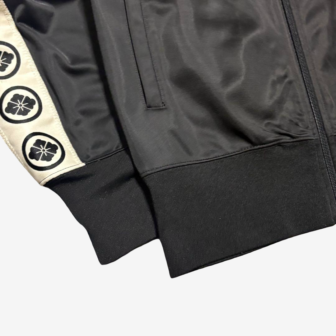 EVISU YAMANE Ebisu Osaka Japan Kamon Track Jacket Black Gold Embroidery Size M | Rare Japanese Streetwear