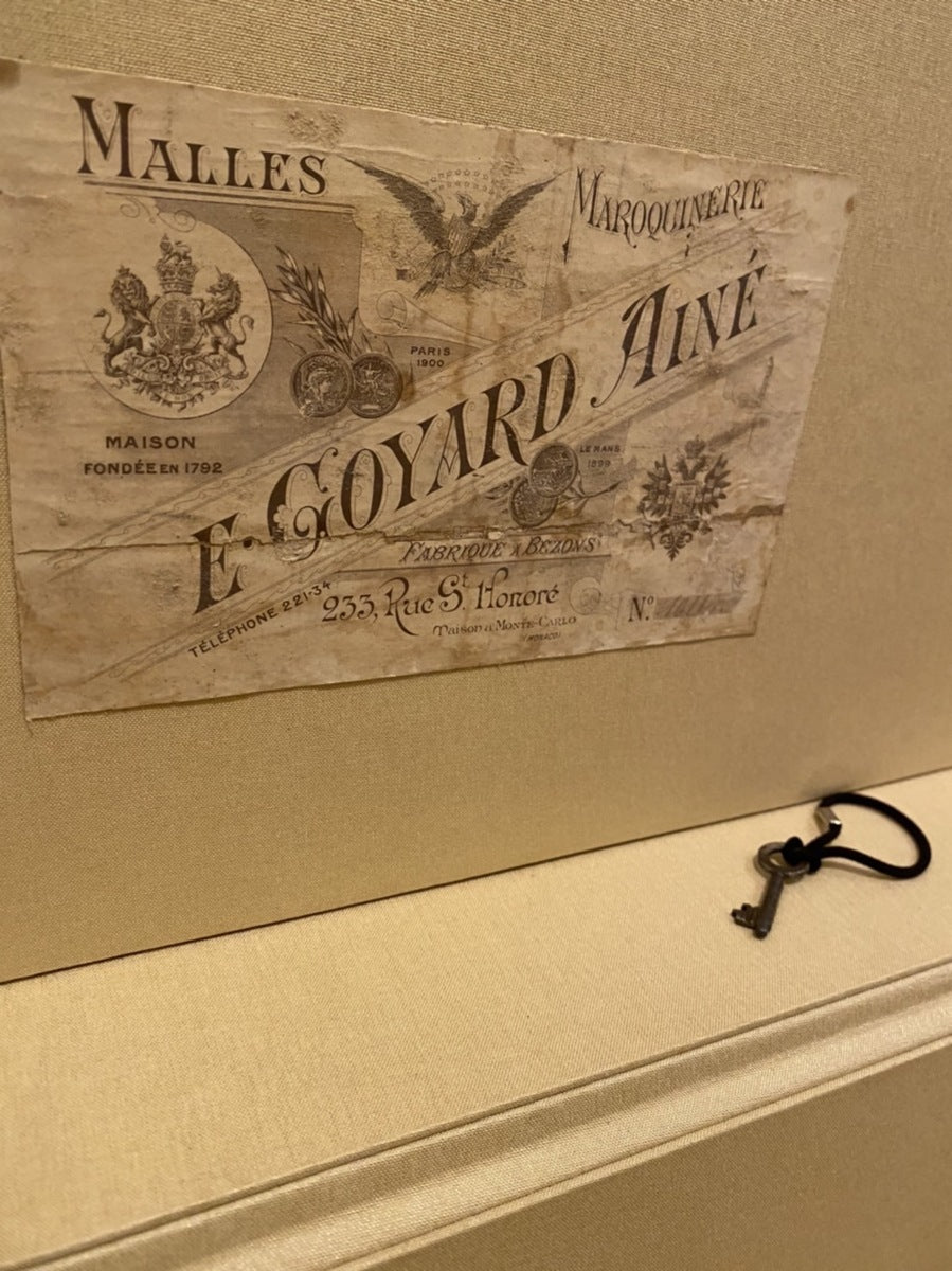 Goyard early 1900s trunk with travel labels, view 5 of 10