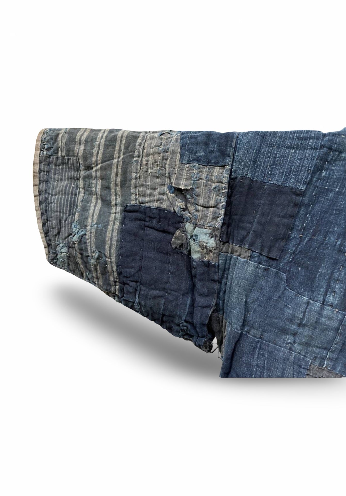 Antique Boro Noragi Jacket – Meiji–Early Shōwa Era Indigo Patchwork / Hand-Stitched Hemp & Cotton Folk Textile (100+ Years Old)