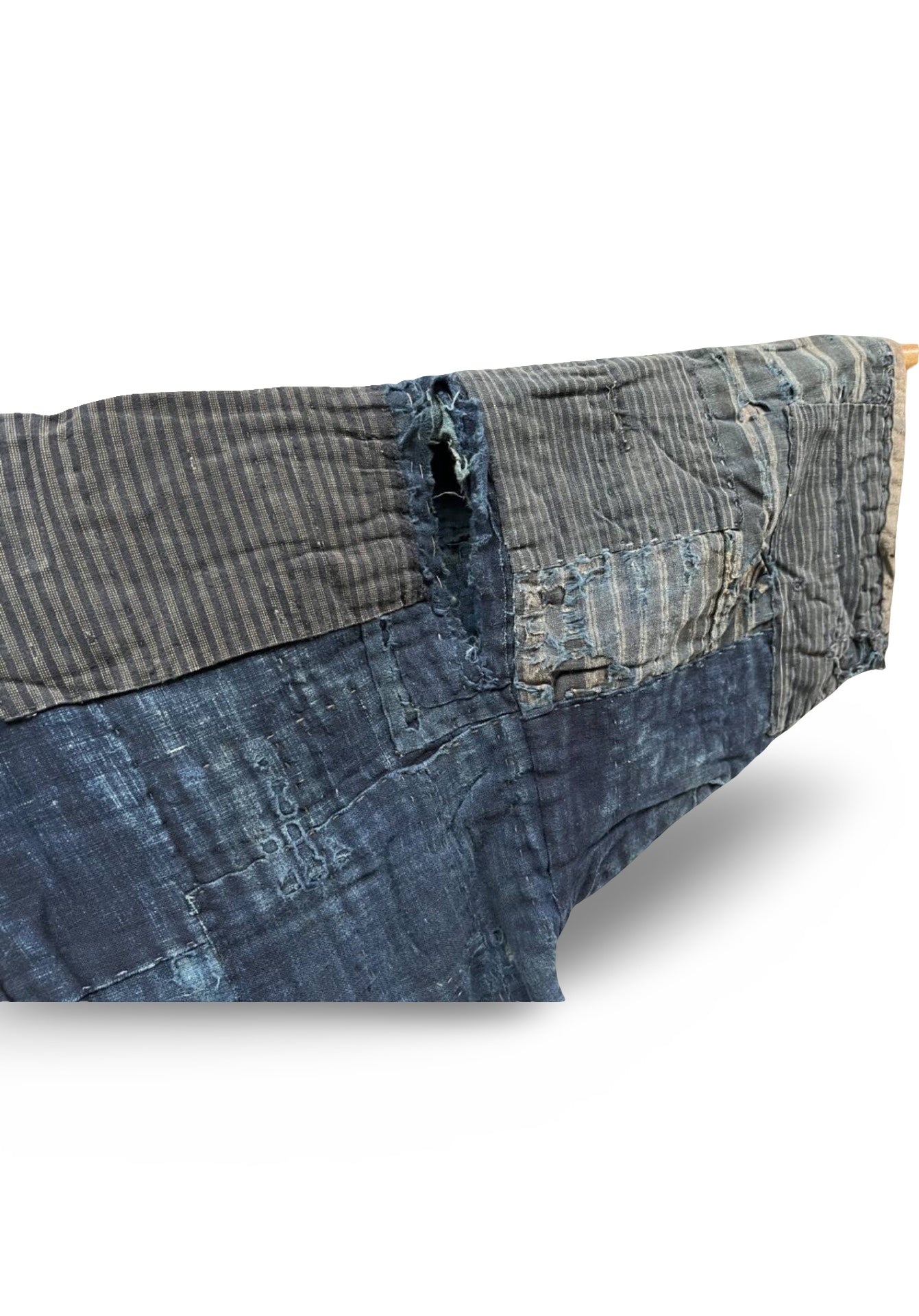 Antique Boro Noragi Jacket – Meiji–Early Shōwa Era Indigo Patchwork / Hand-Stitched Hemp & Cotton Folk Textile (100+ Years Old)