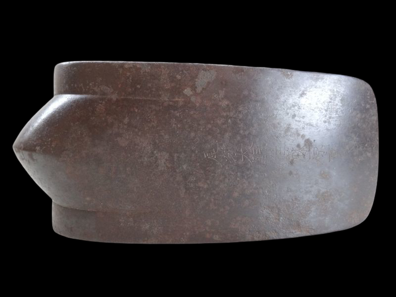 Edo Period Japanese Samurai Abumi Stirrup Pair Silver Inlay Kamon Pine Crest Signed Owari