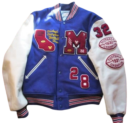 The Real McCoy’s × Disney Mickey Mouse Full Decoration Leather Sleeve Stadium Jacket Limited 300