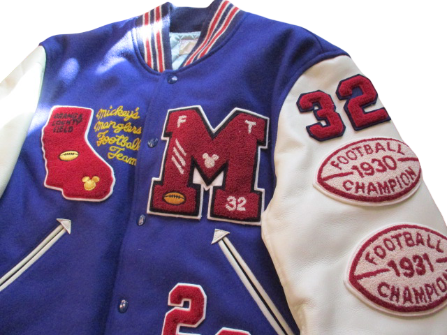 The Real McCoy’s × Disney Mickey Mouse Full Decoration Leather Sleeve Stadium Jacket Limited 300