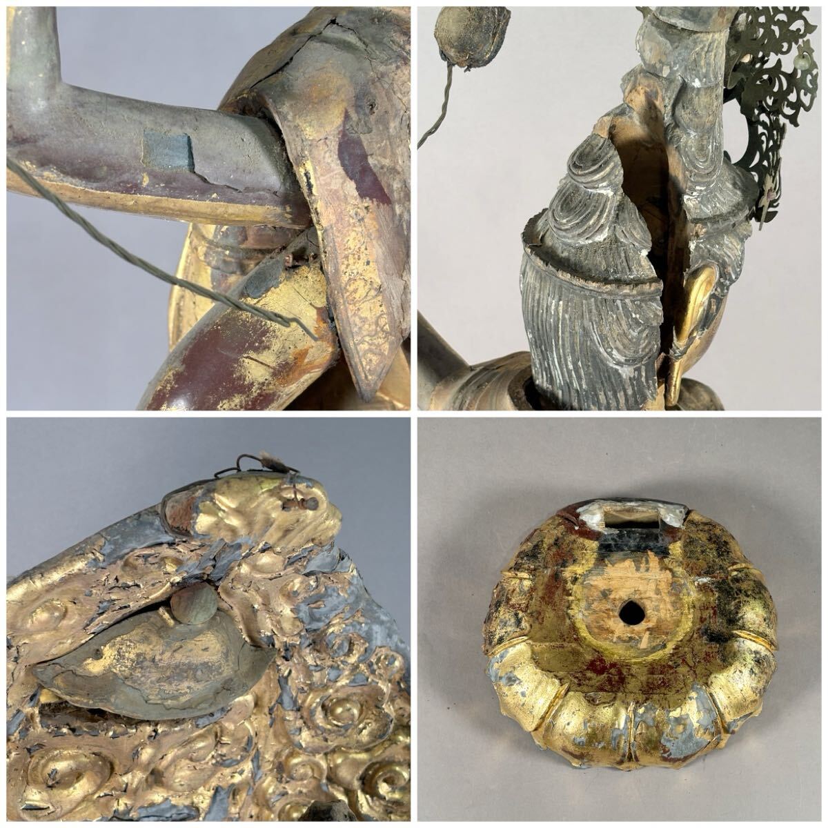 Edo-Period Wooden Senju Kannon — Gilt Polychrome Thousand-Armed Avalokiteshvara