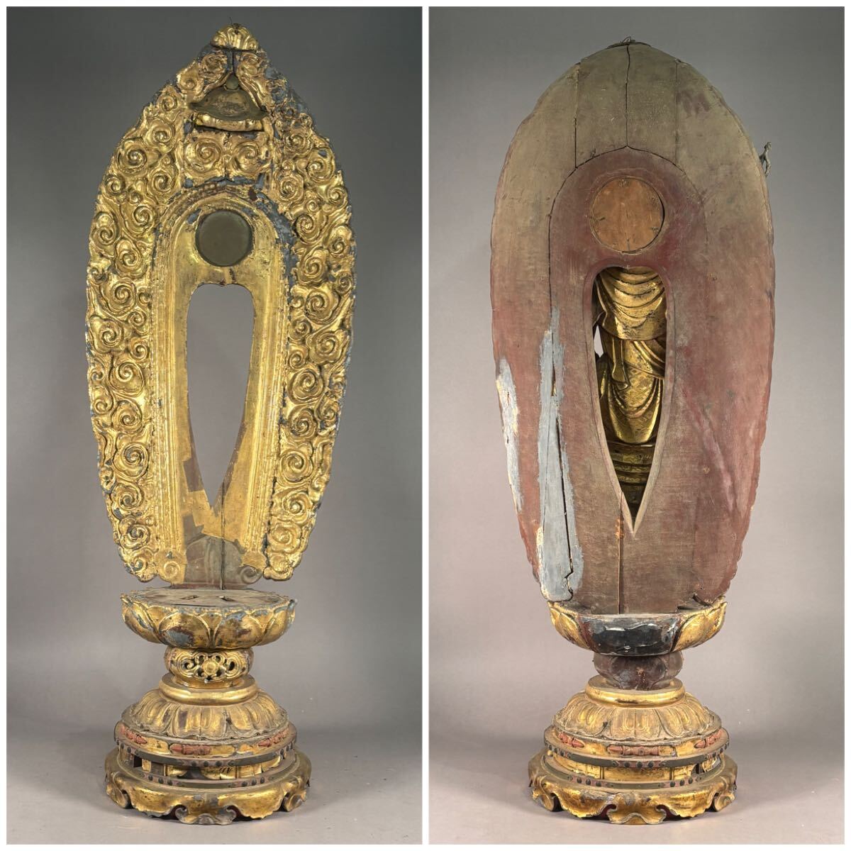 Edo-Period Wooden Senju Kannon — Gilt Polychrome Thousand-Armed Avalokiteshvara