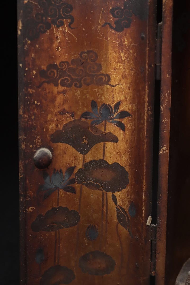 Edo‑Period Zushi Shrine with Benzaiten Statue | Gilt Wood, Painted Interior Panels | Portable Buddhist Shrine | Japan