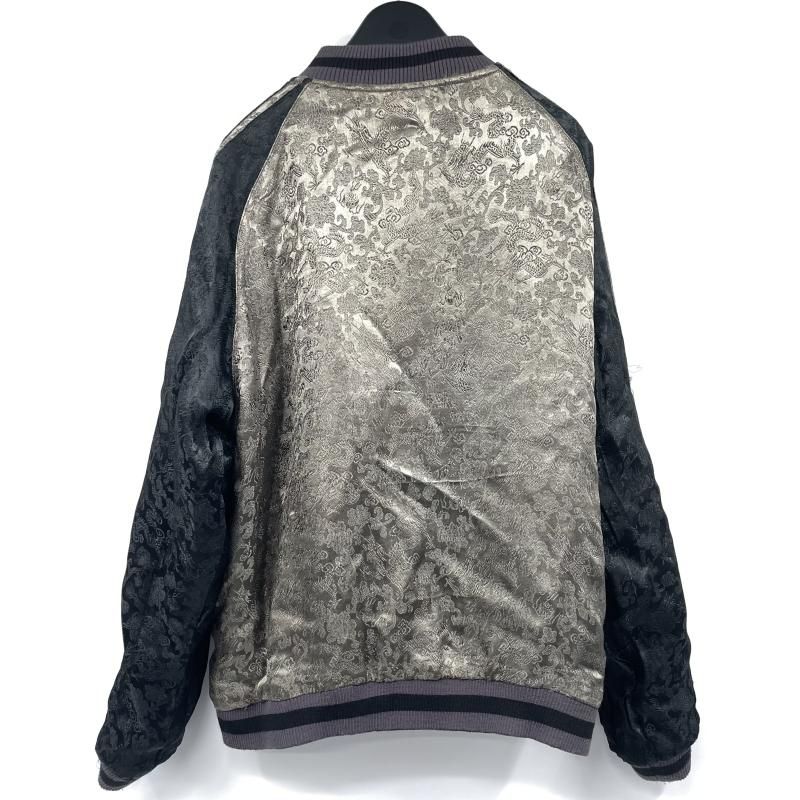 Rare Deadstock Hanatabi Gakudan SCRIPT Dragon Sukajan Jacket Black Japanese Embroidered Reversible Souvenir Jacket XL