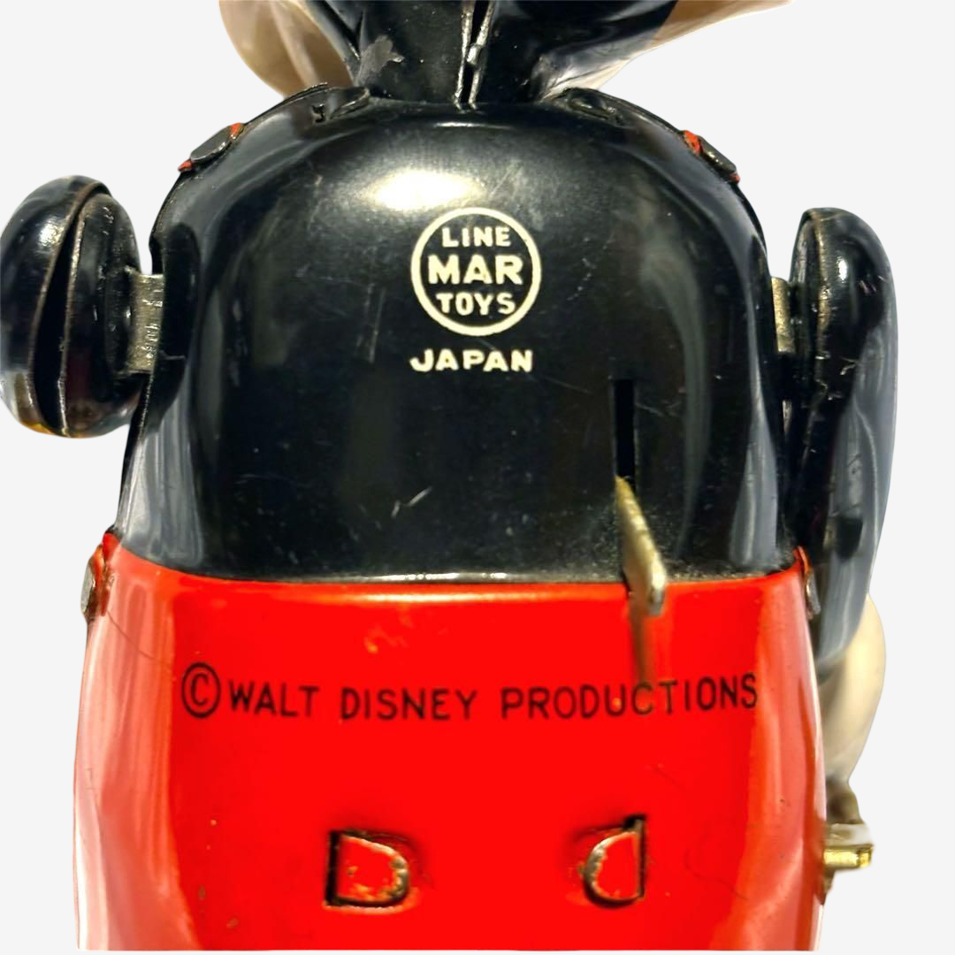 Linemar / Marx Mickey Mouse Xylophone Player · Walt Disney Productions · Wind-Up Tin Mechanical Toy · Japan, 1950s