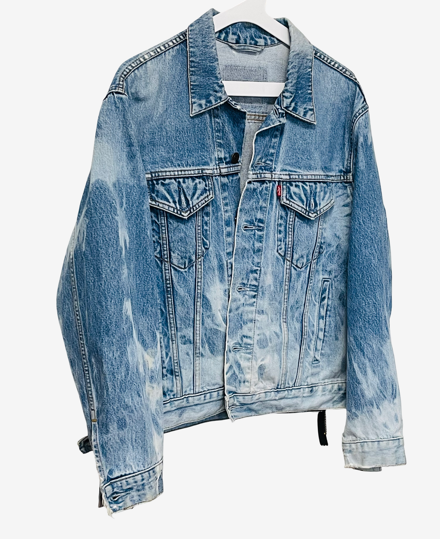 Vintage Levi's x COTE MER Kimono Denim Jacket | Japanese Obi Textile Remake | One of a Kind Boro Inspired Art Jacket | L-XL