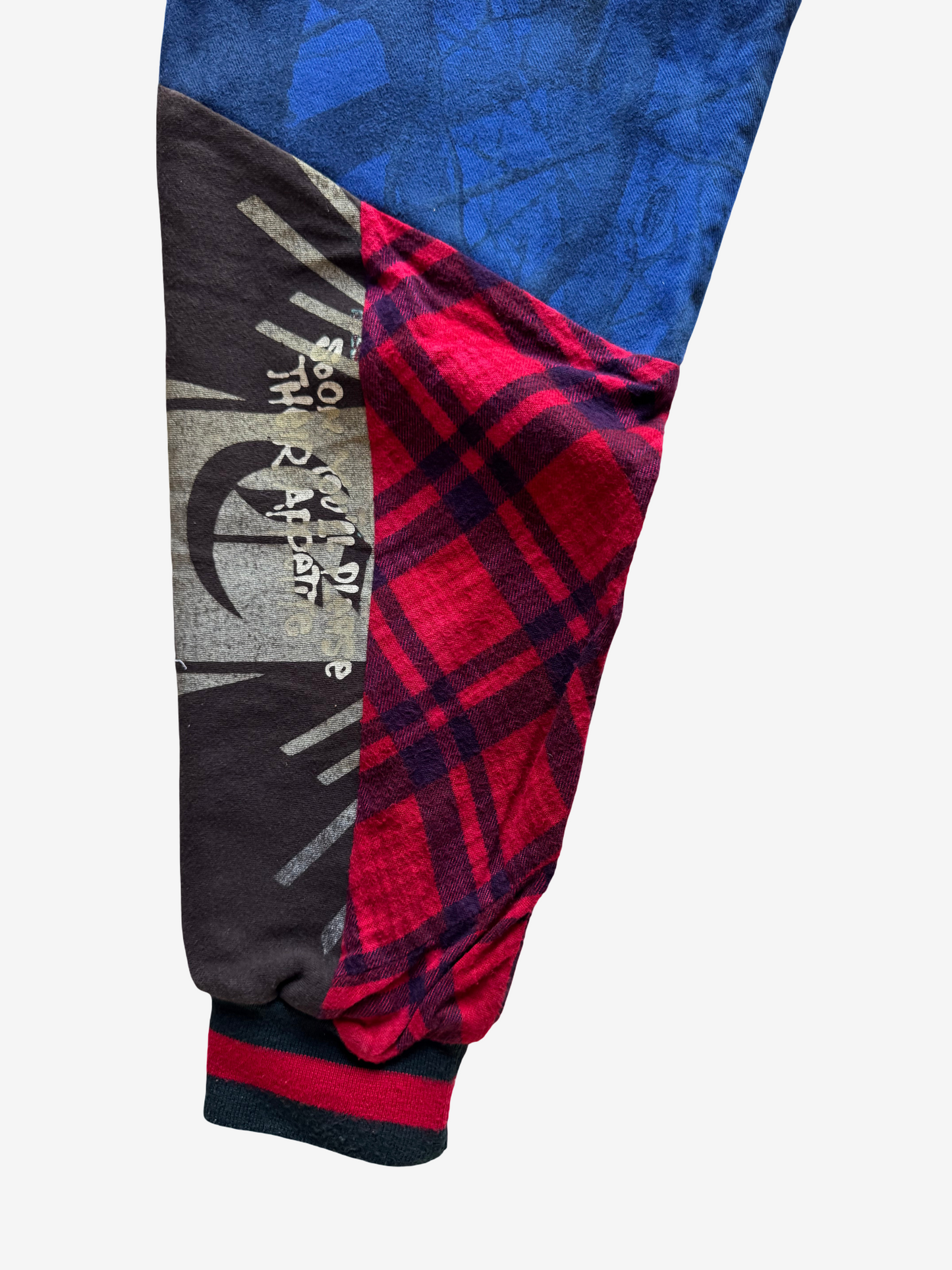 Japanese Streetwear COTÉ MER Reconstructed Indigo Patchwork Denim Jogger Pants W31–32