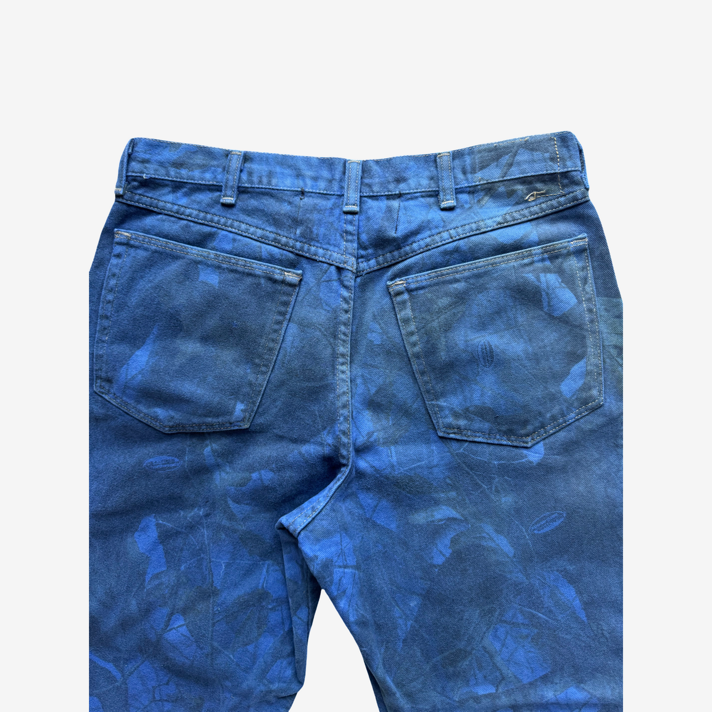 Japanese Streetwear COTÉ MER Reconstructed Indigo Patchwork Denim Jogger Pants W31–32