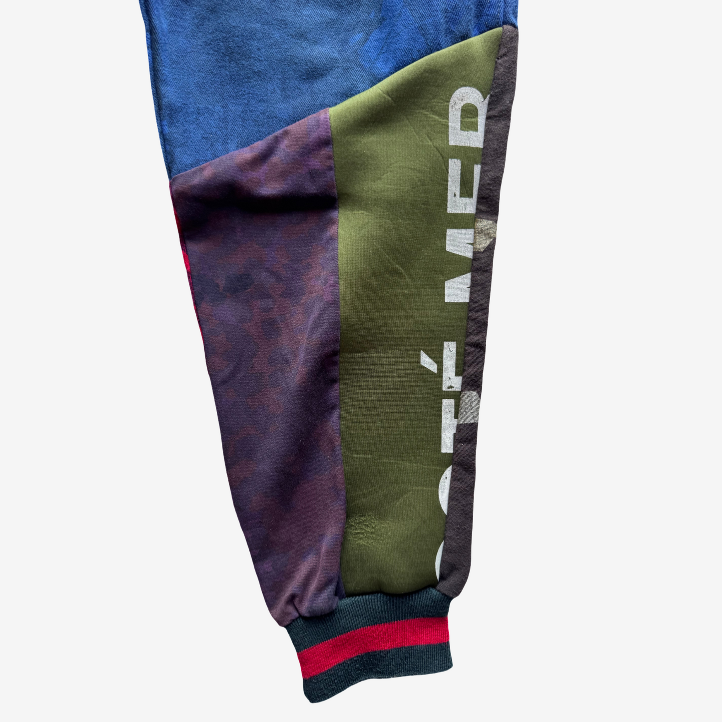 Japanese Streetwear COTÉ MER Reconstructed Indigo Patchwork Denim Jogger Pants W31–32