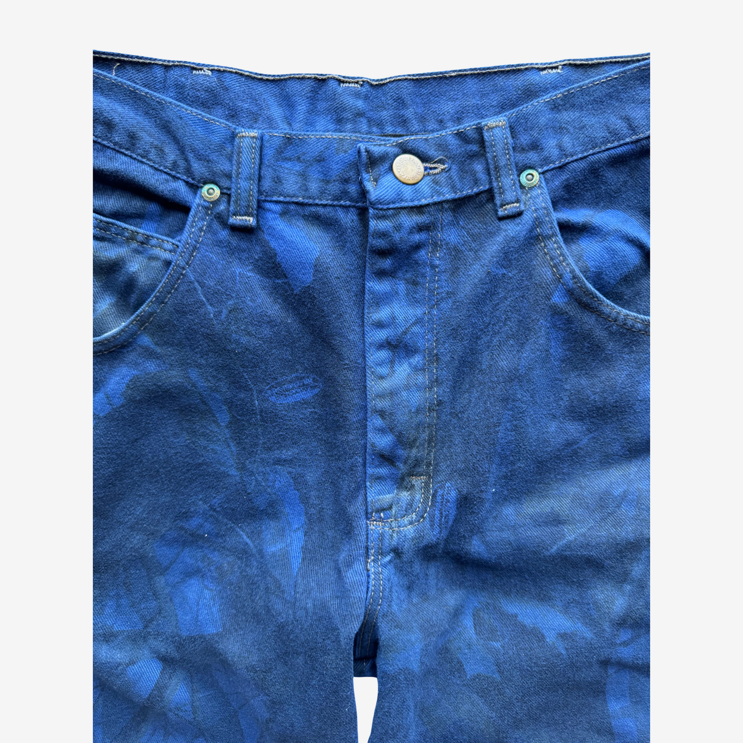 Japanese Streetwear COTÉ MER Reconstructed Indigo Patchwork Denim Jogger Pants W31–32