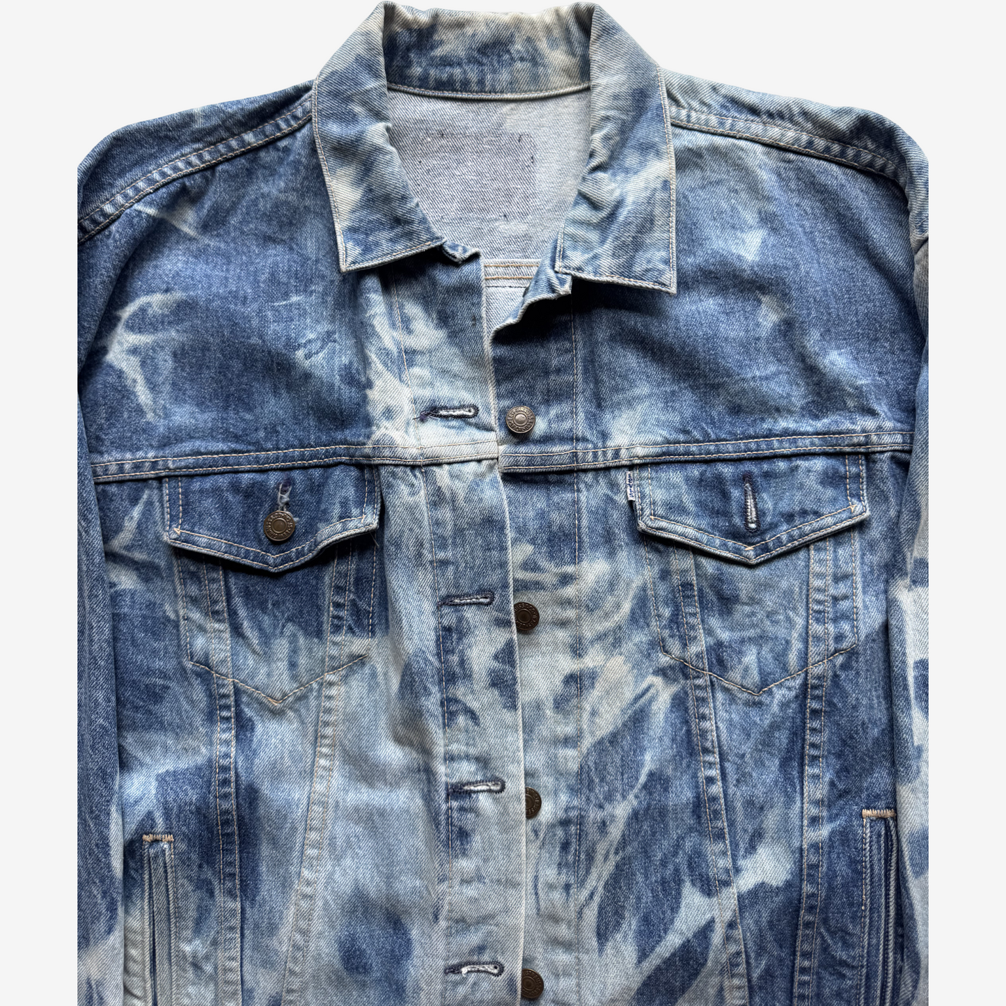 Cote Mer Kimono Obi Patchwork Japanese Remake Denim Jacket L XL Reconstructed Streetwear Wearable Art