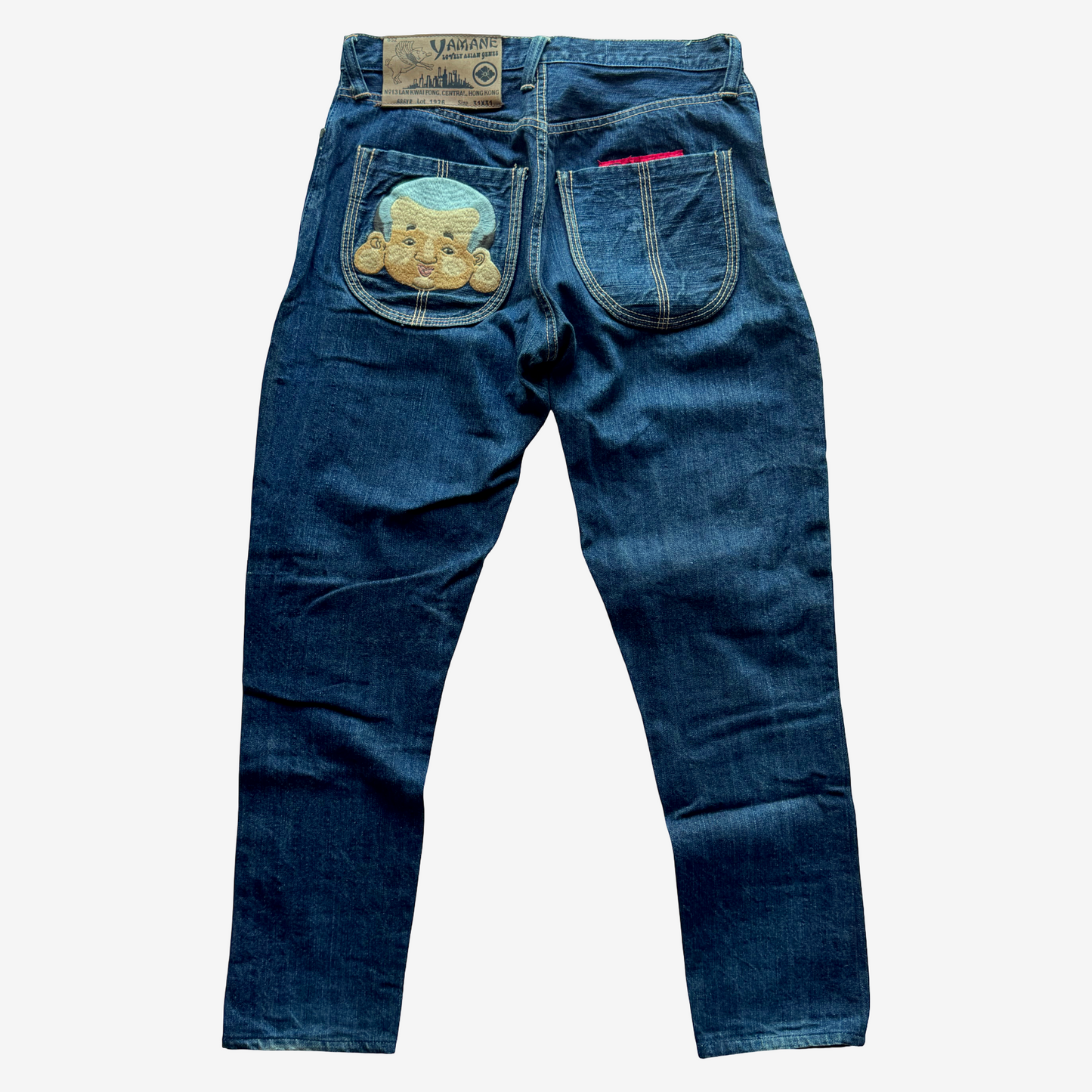 Vintage YAMANE EVISU Kintaro Koi Embroidered Jeans W31 Tapered Japanese Amekaji Denim Lot 1926