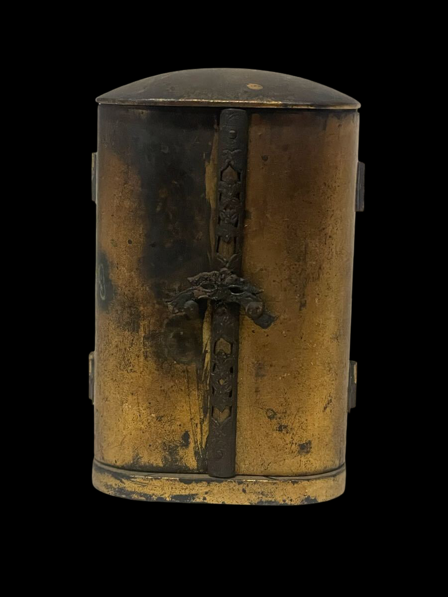 Miniature Zushi Shrine: Dakiniten with Fox Attendant — Gilt Interior, Hand-Painted Devotional Icon (Est. H13 cm) | Japanese Sacred Art