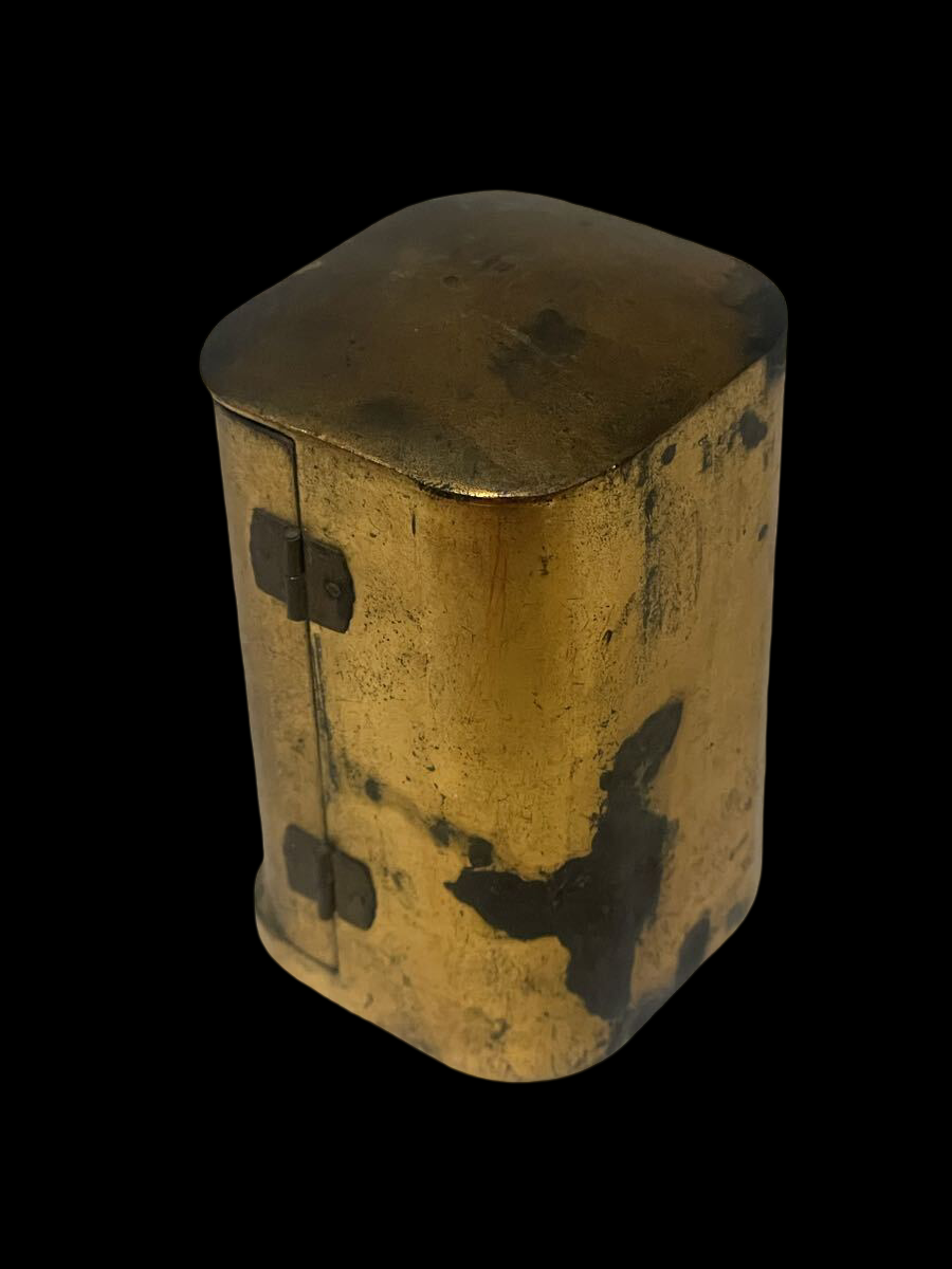 Miniature Zushi Shrine: Dakiniten with Fox Attendant — Gilt Interior, Hand-Painted Devotional Icon (Est. H13 cm) | Japanese Sacred Art