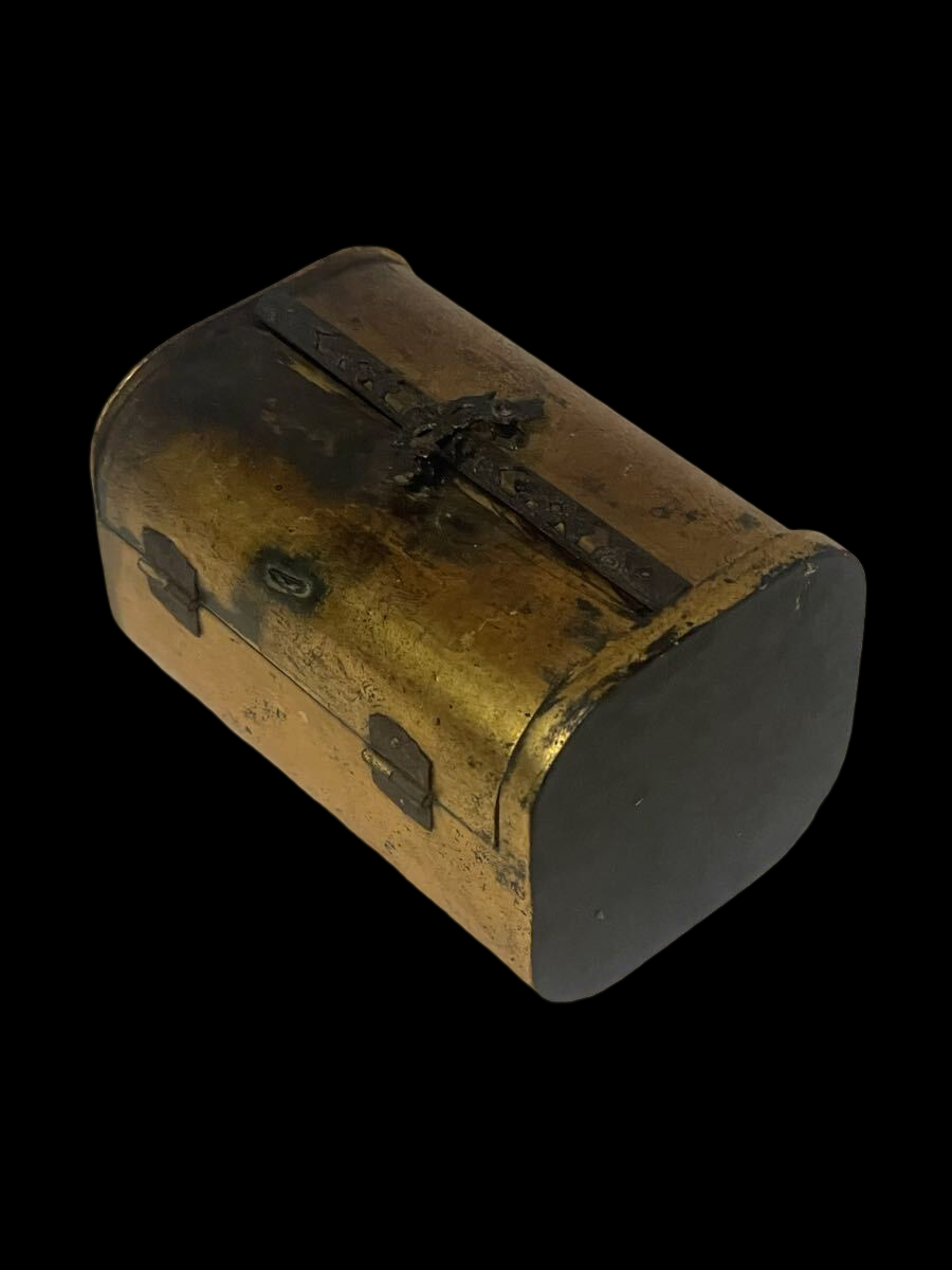 Miniature Zushi Shrine: Dakiniten with Fox Attendant — Gilt Interior, Hand-Painted Devotional Icon (Est. H13 cm) | Japanese Sacred Art