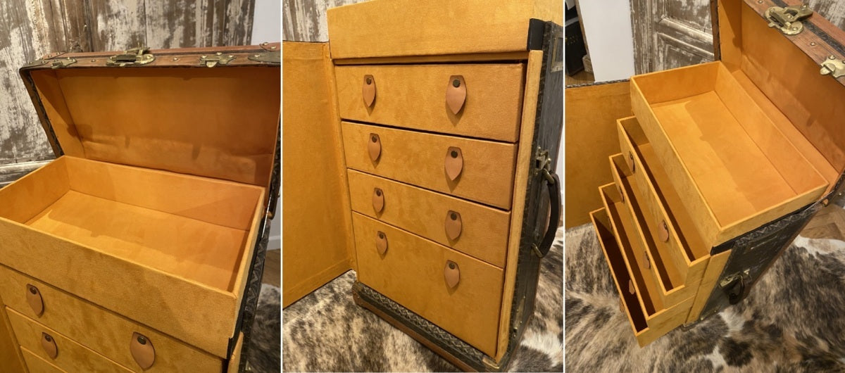Goyard antique closet trunk pair Nos. 16 and 17, view 12 of 20