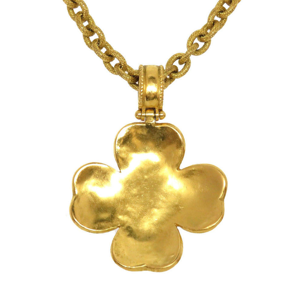 Chanel Vintage Black Stone CoCo Mark Gold Chain Necklace, view 3