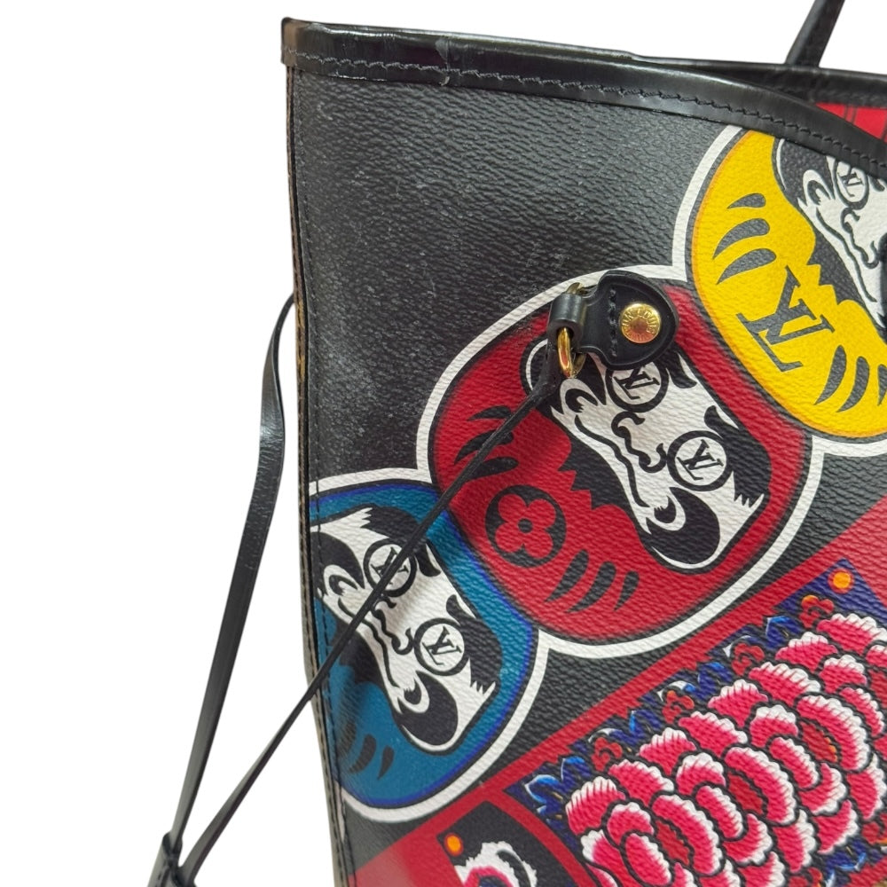 Louis Vuitton × Kansai Yamamoto Neverfull MM Kabuki and Daruma Tote, view 8
