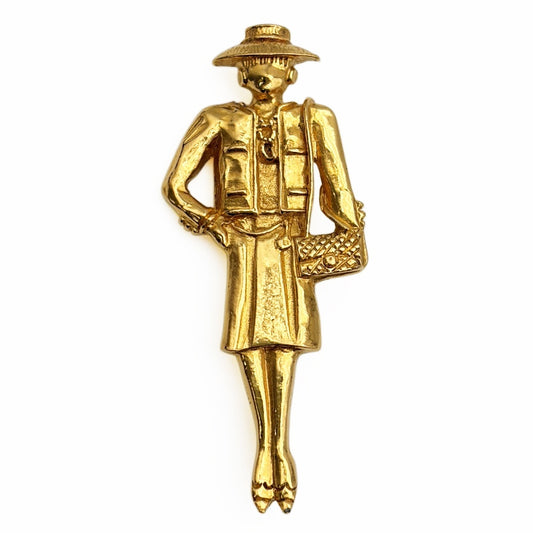 Chanel Mademoiselle Figure Brooch, view 1