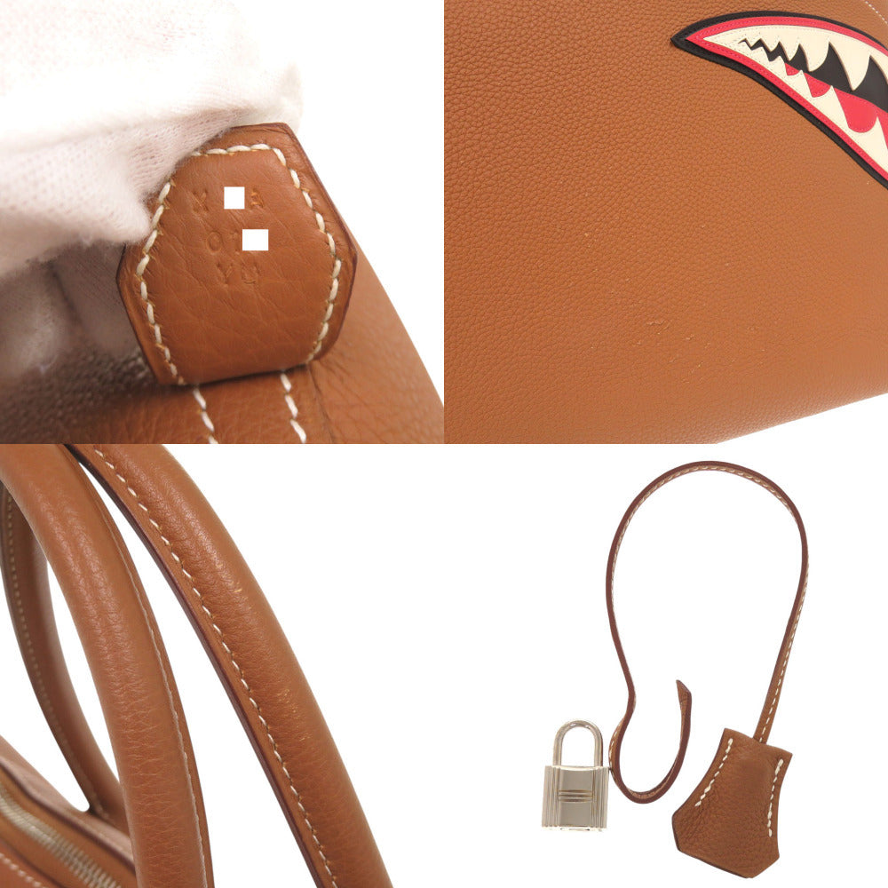 Hermès Bolide 45 in Brown Togo with Gold and Silver Hardware, view 9