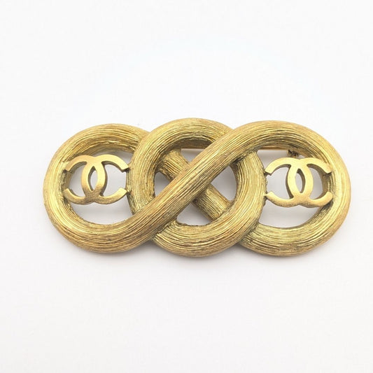 Chanel Twisted Infinity Brooch with Two CCs, view 1