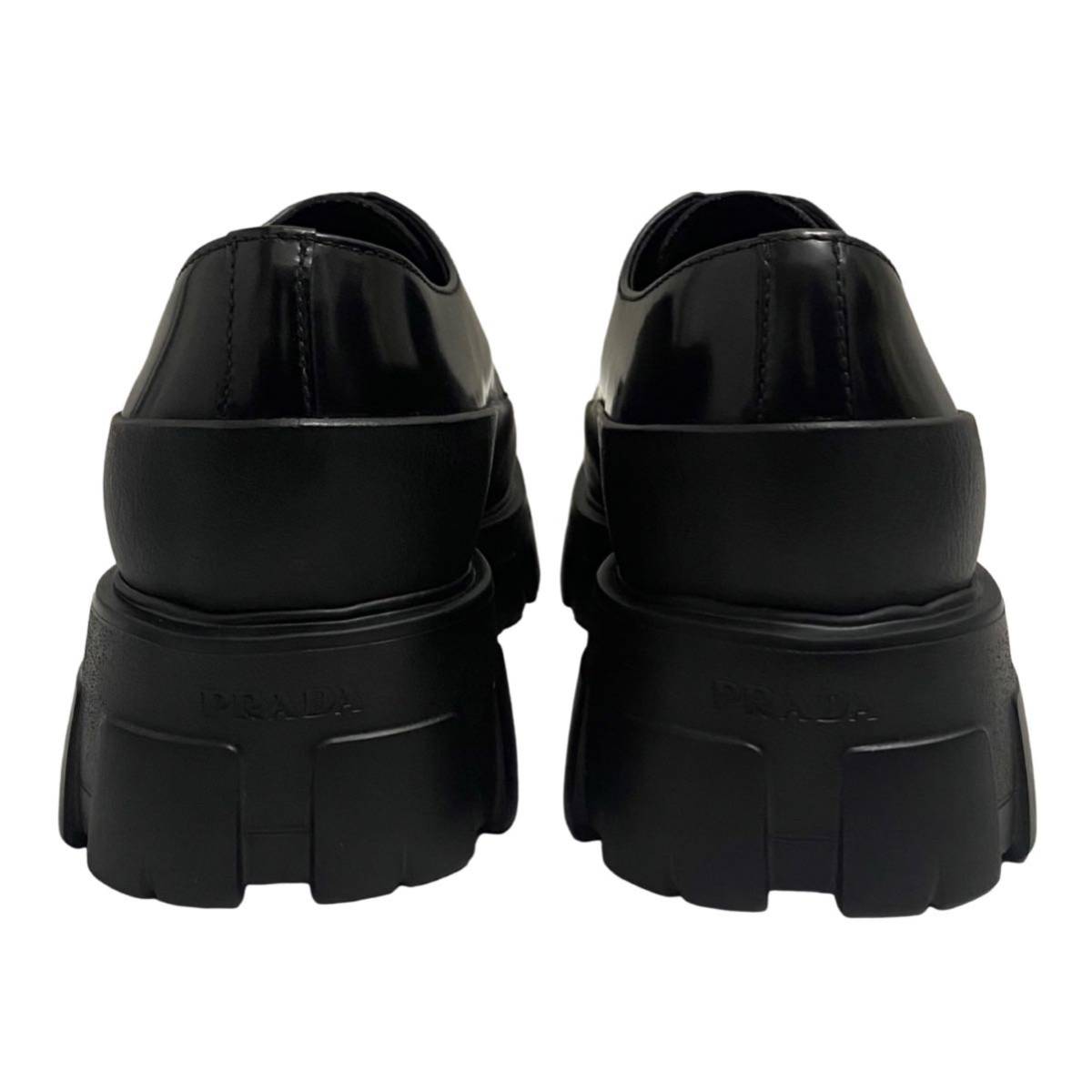 Prada by Raf Simons Monolith Square-Toe Derby Shoes, view 5