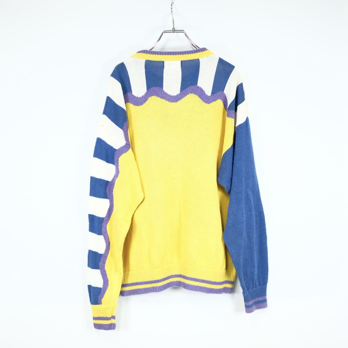 Kansai O2 Kansai Yamamoto 1990s Eye-Motif Linen-Blend Knit Sweater, view 5
